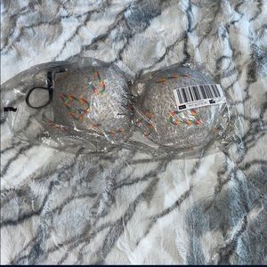 New 36C PINK CandyCane Hearts Bra